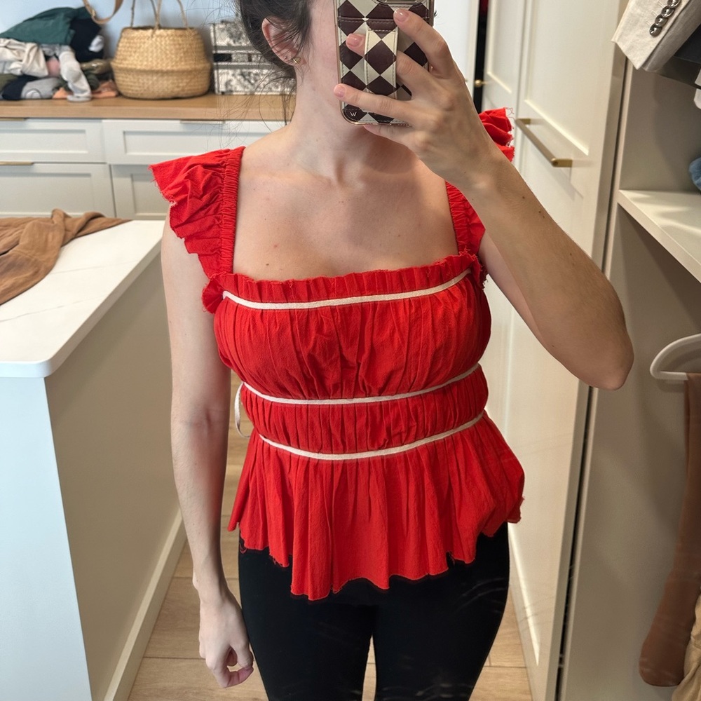 FREE PEOPLE Claude Corset Red-sold out